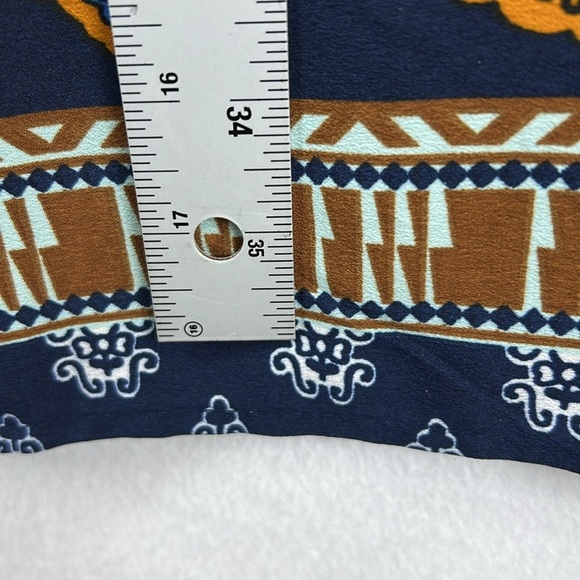 Speed Control Boho Dress Women’s Sz M Navy/Brown/Gold 100% Polyester Like New - Picture 9 of 11